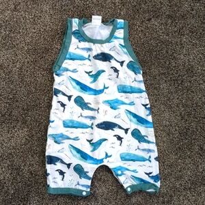 Sea creatures tank top onesie